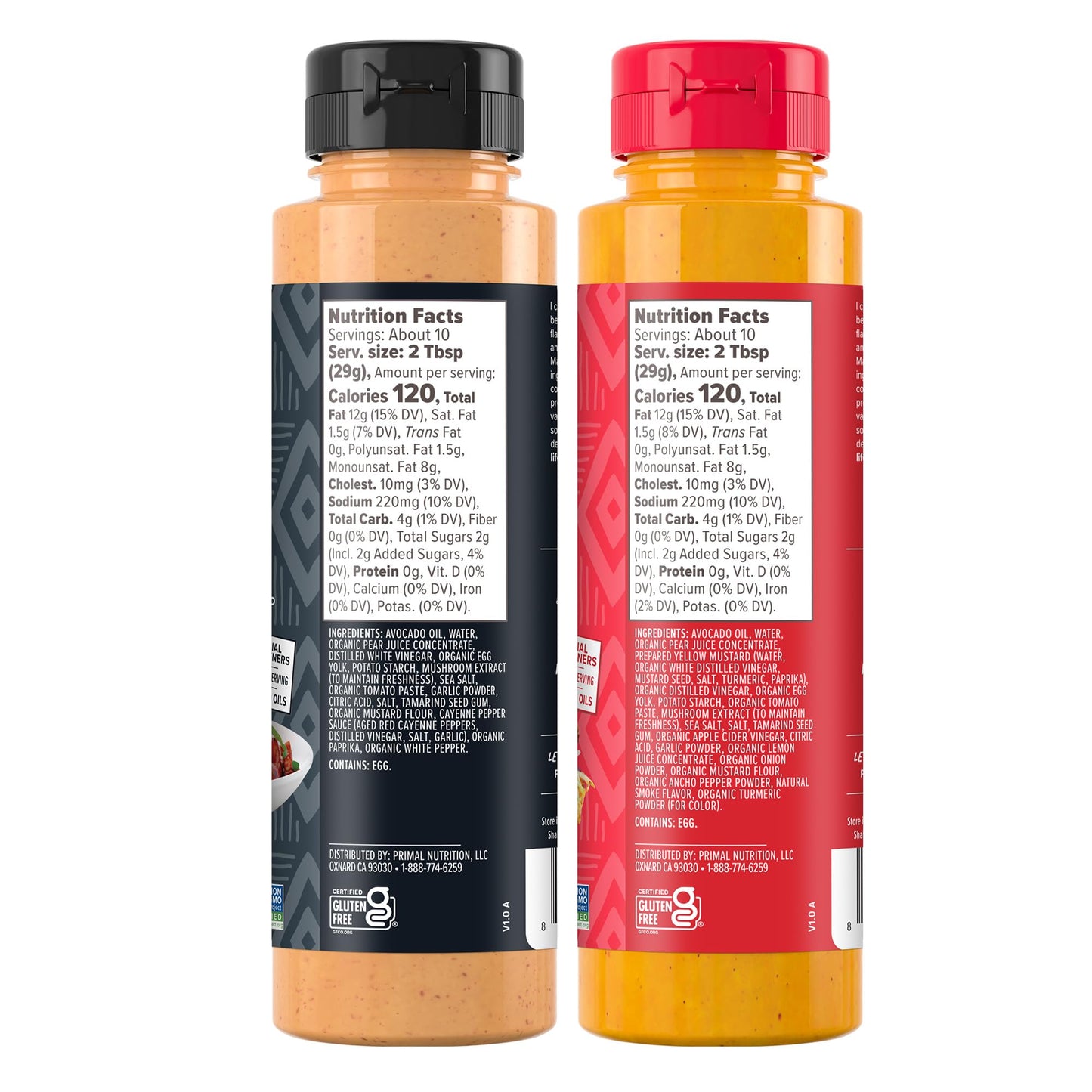 Primal Kitchen Dipping Sauces 2 Pack - Yum Yum Sauce & Chicken Dippin Sauce