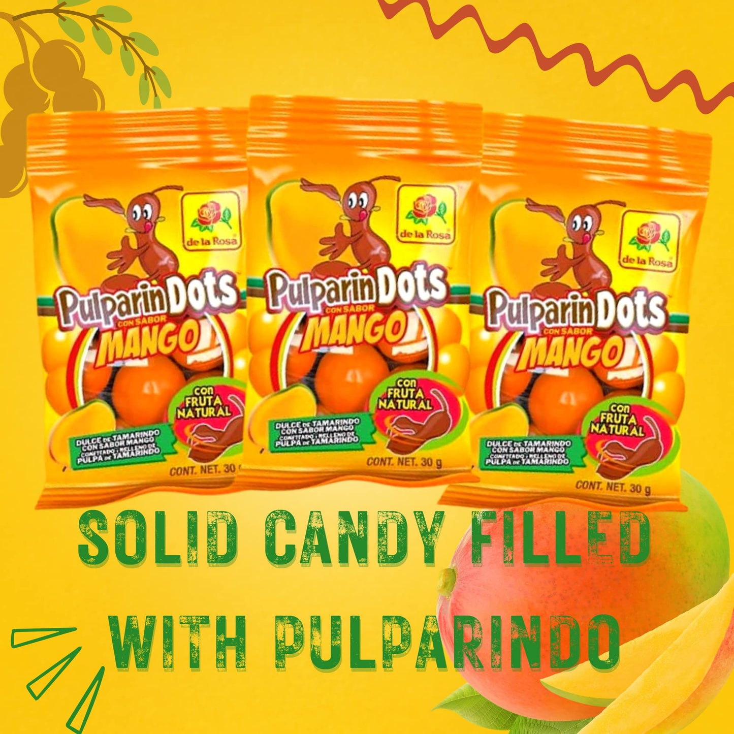 Sweetzo - Tamarindo Mexican Candies, Mango And Watermelon Flavored Candy Filled With Tamarind Pulp, Shareable Individual Serving
