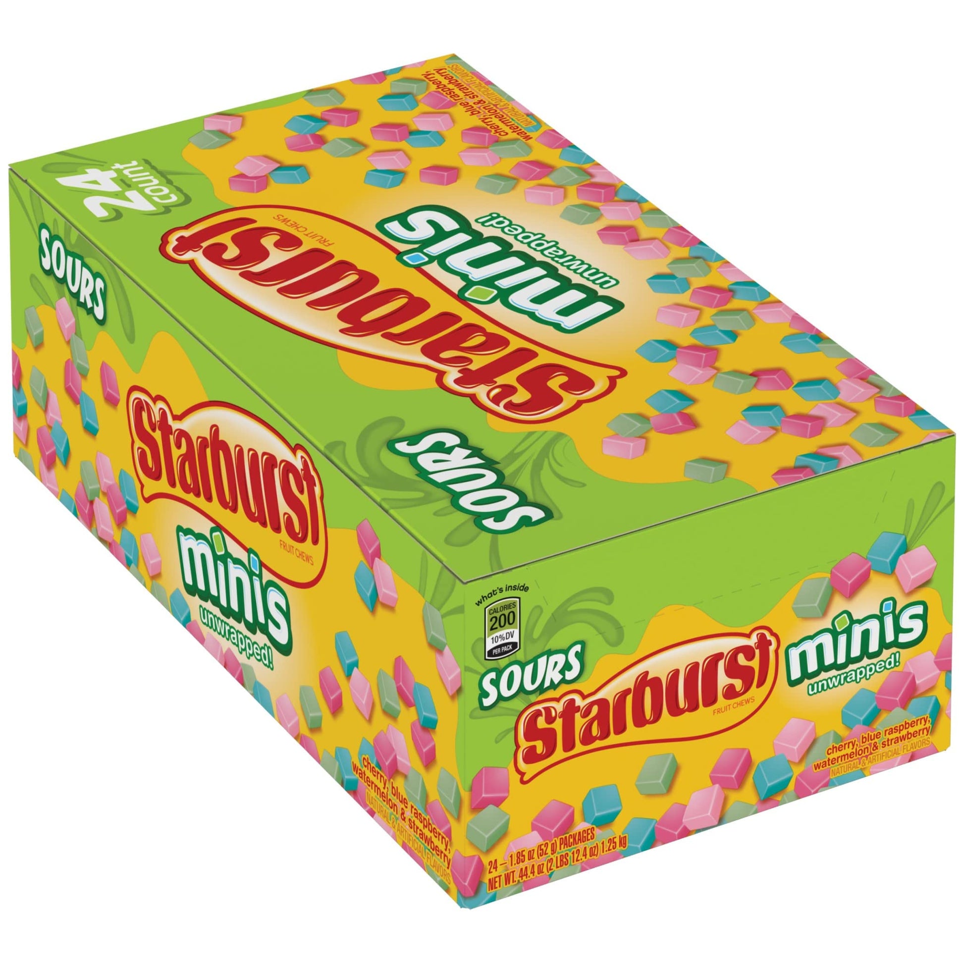 Starburst Minis Sours Fruit Chews Candy, 1.85 Ounce (Pack of 24)