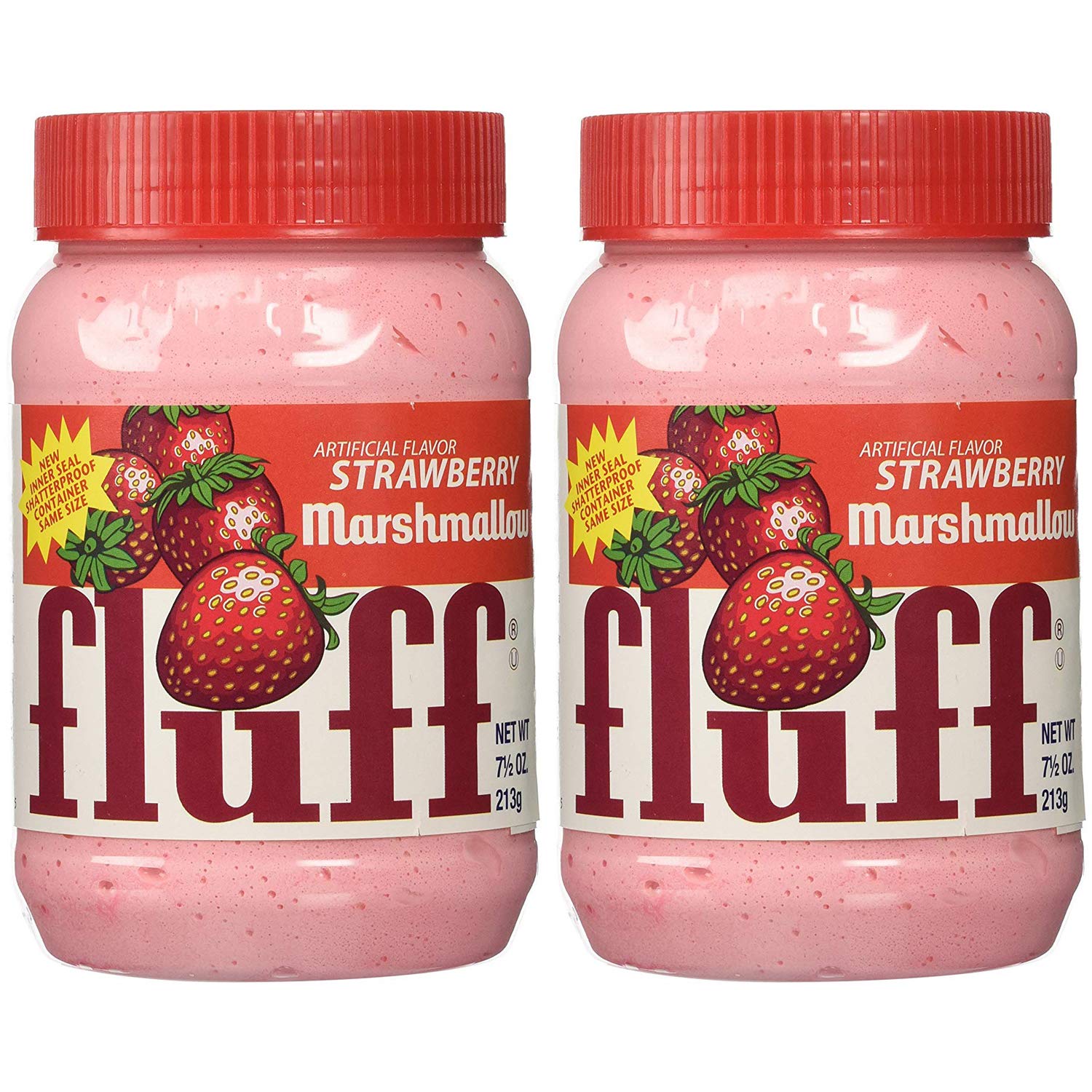 Marshmallow Fluff Traditional Baking Spread And Crème, Gluten Free, No Fat Or Cholesterol, Strawberry (Strawberry, 7.5 Ounce (Pack Of 2))
