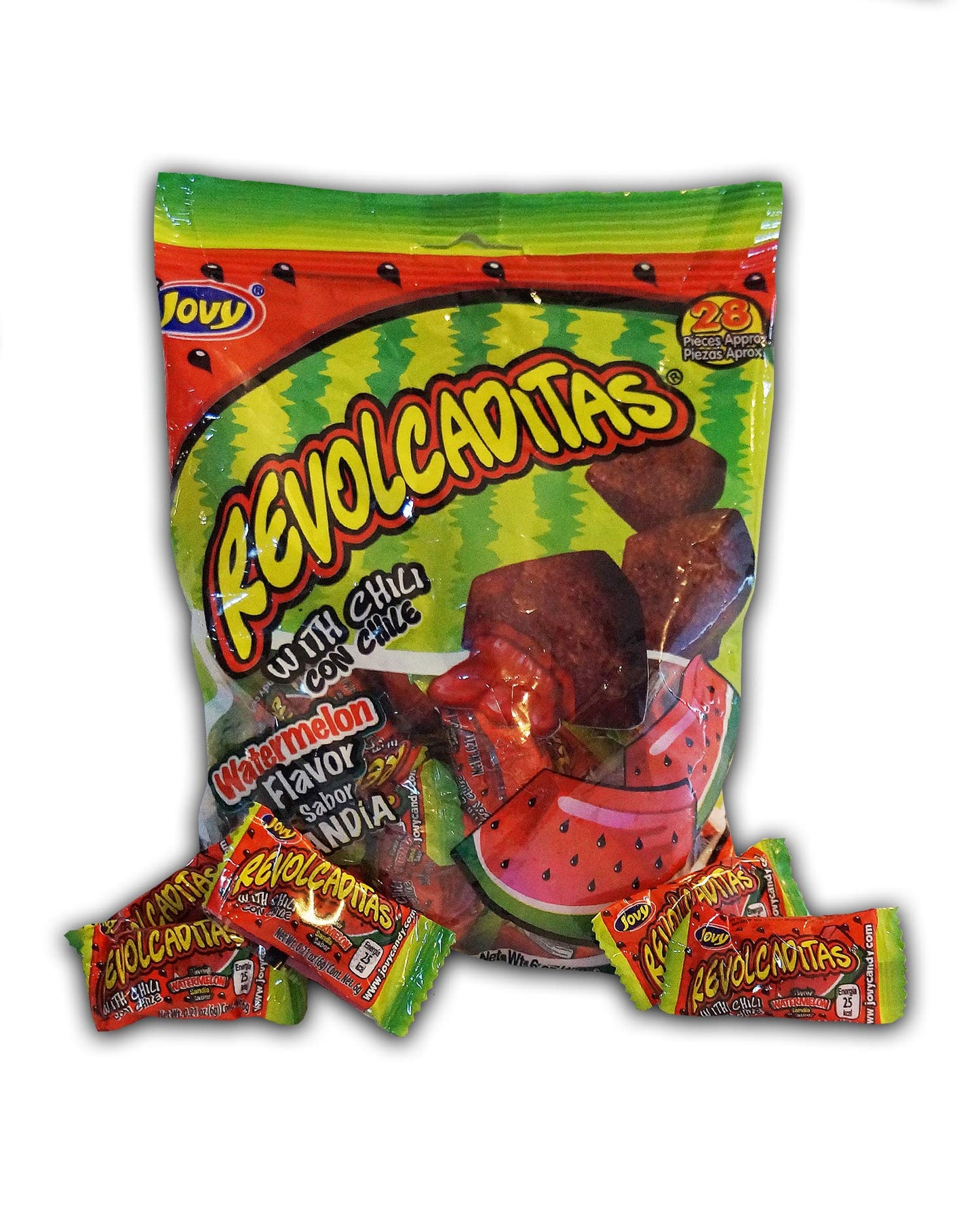 Jovy Revolcaditas With Chili Watermelon | 6Oz Bag | Spicy Candy