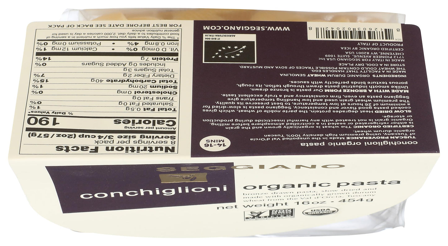 Seggiano, Organic Conchiglioni, 16 oz
