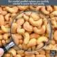 Oh! Nuts Cashews Roasted Unsalted - 1 Lb - Roasted Unsalted Cashews - Packed In New York Zip-Seal Bag For Exceptional Freshness