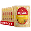 Royal Yellow Saffron Basmati Rice - Ready to Heat Basmati Rice - (6 Pack) 8.5 oz Microwaveable Pouch