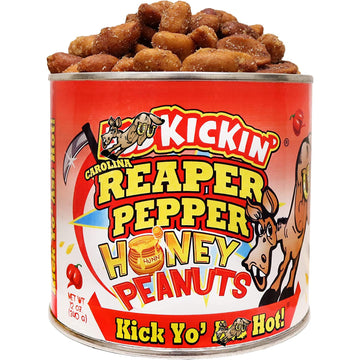 ASS KICKIN Spicy Hot Peanuts - Carolina Reaper Flavor - 12oz - Gourmet Snack - Pack of 1