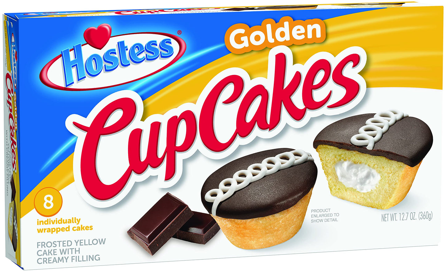 Hostess Cupcakes, Golden, 8 Count (Pack of 6)