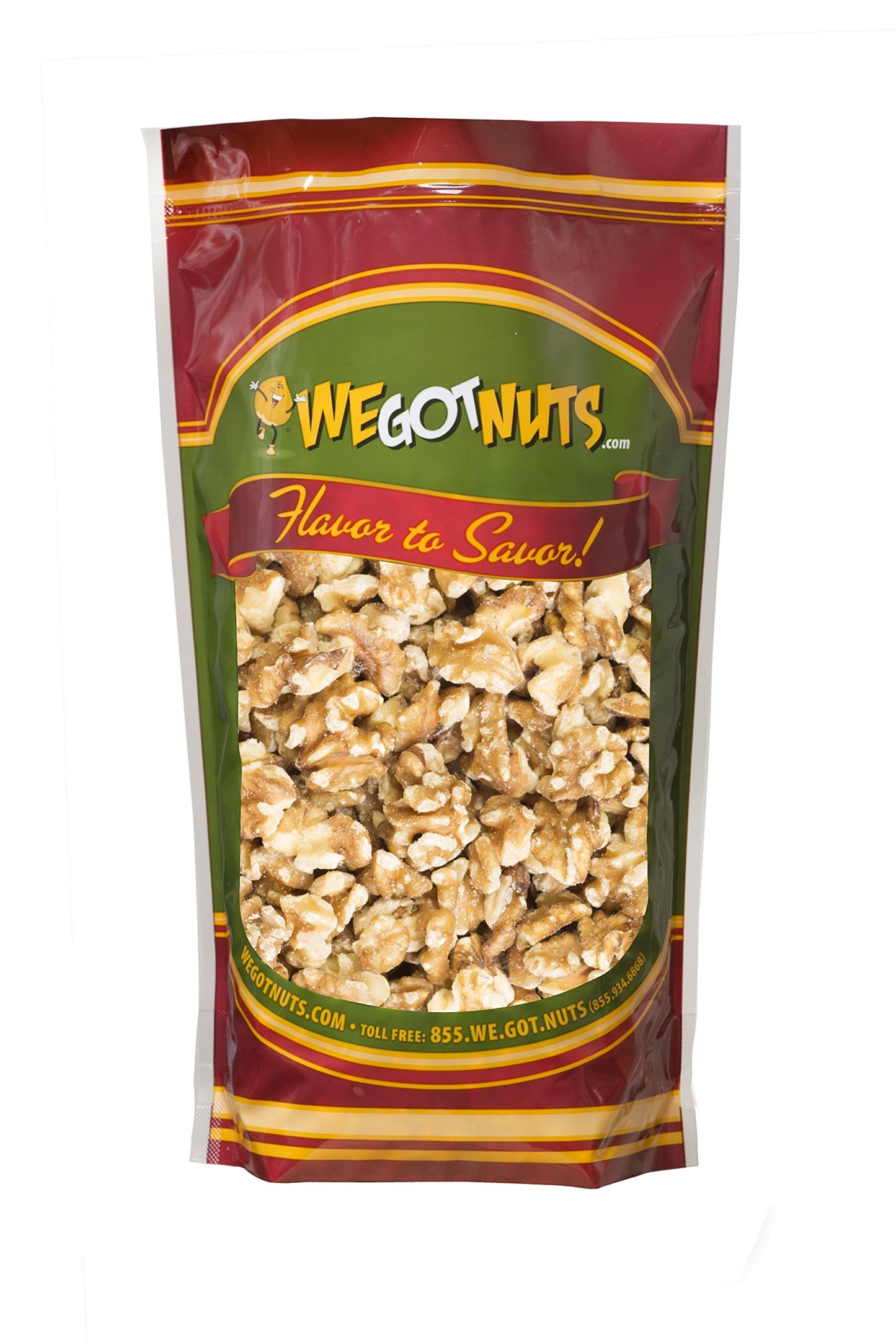 Two Pounds Of California Walnuts  100% Natural  No Ppo  No Preservatives Shelled Raw - We Got Nuts
