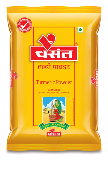 VASANT Turmeric Powder | Indian Spices Masala | Turmeric | Haldi Powder | Haldi or Haldar | Immunity Booster | Vegetarian | No A