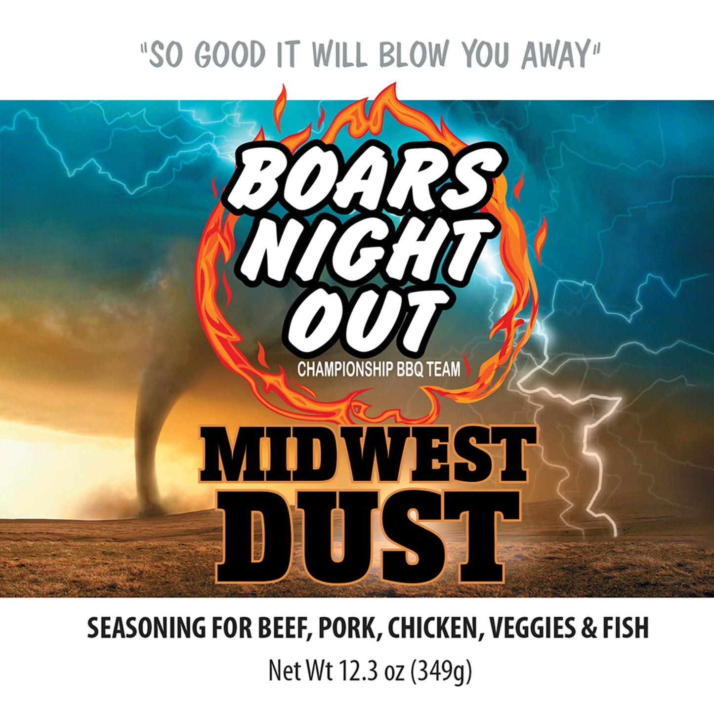 Boars Night Out Midwest Dust Steak, Fish, Pork And Poultry Seasoning