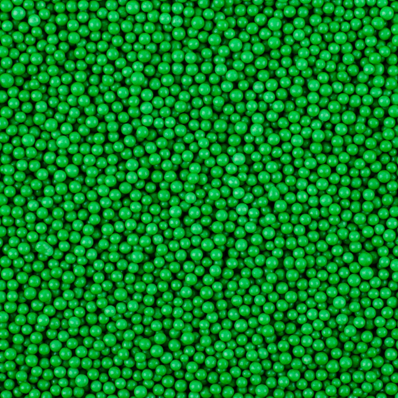 Dark Green Nonpareils Sprinkles - 2mm Edible Mini Pearl Sprinkles for Cake Decorating, Cupcake, Cookie, Baking, Donuts, Ice Crea