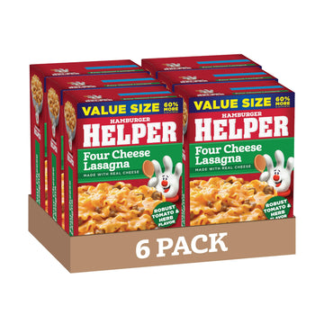 Hamburger Helper Four Cheese Lasagna, 8.8 Ounces, Value Size, Pack of 6