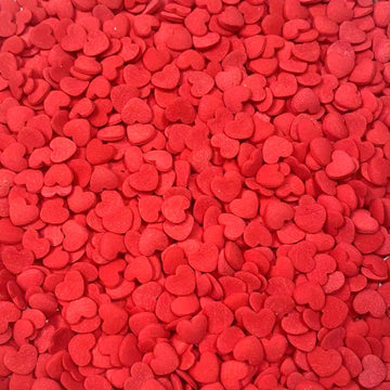 Sentovac Red Heart Confetti Sprinkles Edible Valentine Sprinkles for Cake Decorating Candy Cupcake Cake Topper Cookie Baking Dec