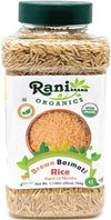 Rani Brown Basmati Rice Extra Long Aged 28oz (1.75lbs) 800g PET Jar ~ All Natural | Gluten Friendly | Vegan | Indian Origin | Ko