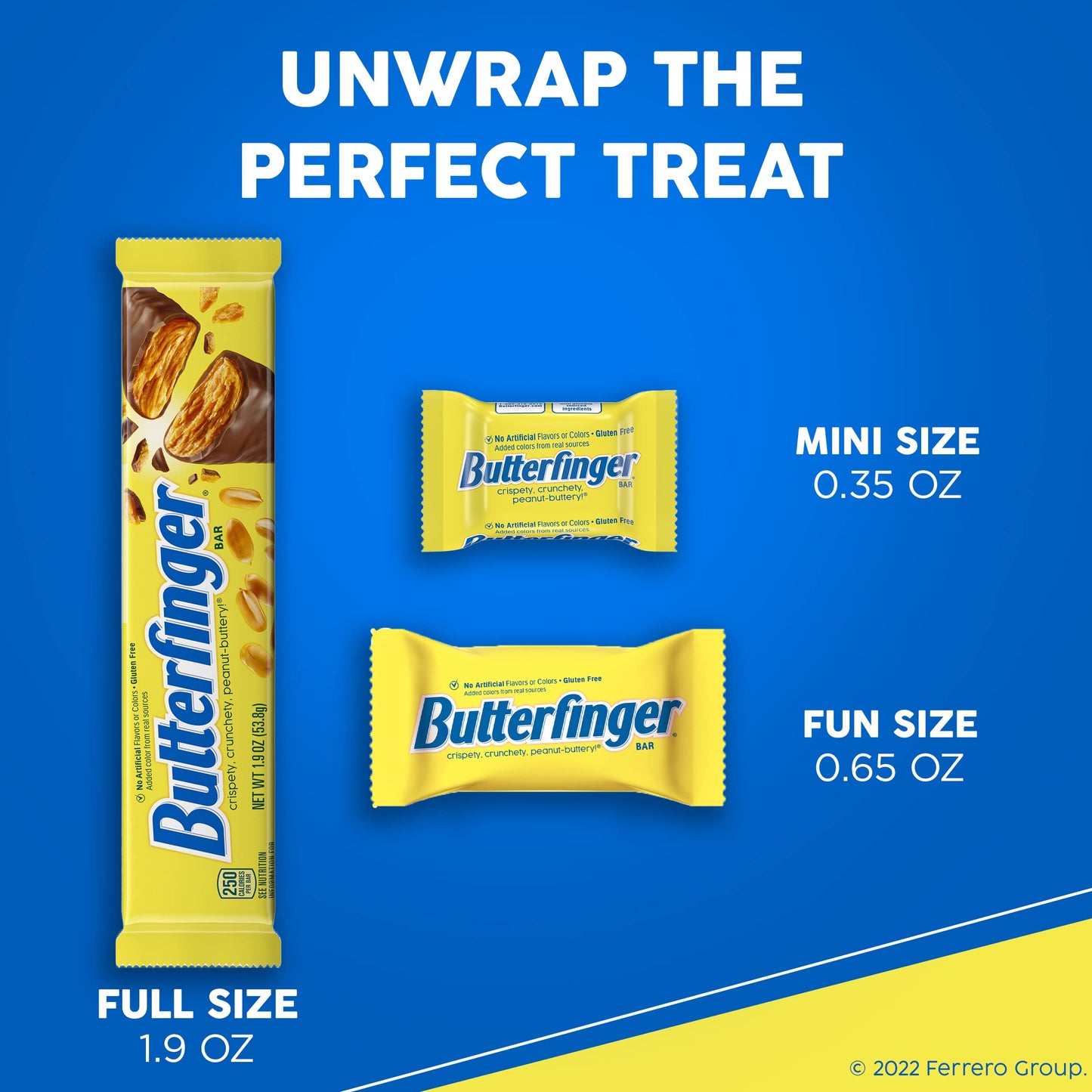 Butterfinger Chocolatey, Peanut-Buttery, Share Size Individually Wrapped Candy Bars, 3.7 oz each (Pack of 2)
