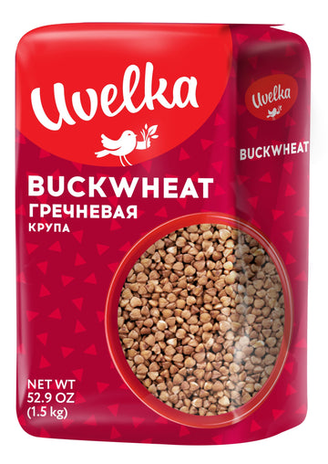 Uvelka Buckwheat Groats Extra, 3X1500 Gr (9.9 Pounds Total) + Ground Black Pepper For Free