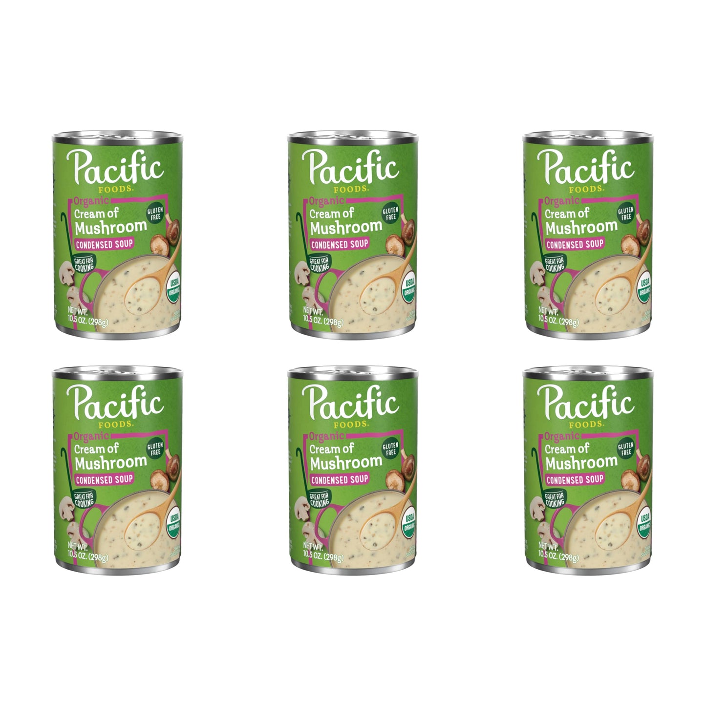 Pacific Foods Organic Cream of Mushroom Soup, 10.5 oz Can (Pack of 6)
