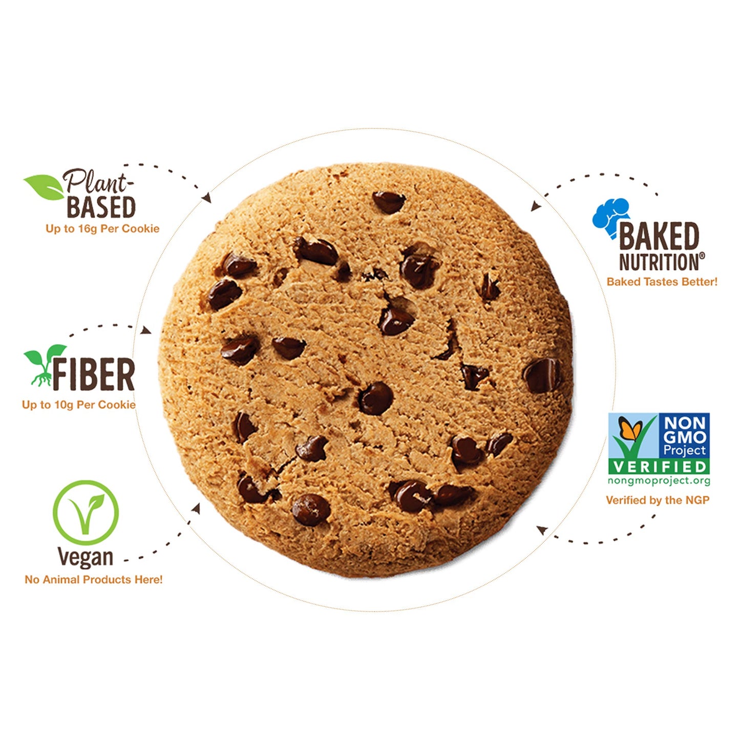 Lenny & Larrys The Complete Cookie, 8 Flavor Variety Pack, Soft Baked, 16g Plant Protein, Vegan, Non-GMO, 4 Ounce Cookie (Pack