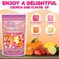 Freeze Dried Fruit Bursts Candy - Mini Original Hard Candy Mix 5Oz Treat Snack Gift Bag Cherry, Strawberry, Lemon, Orange Candie