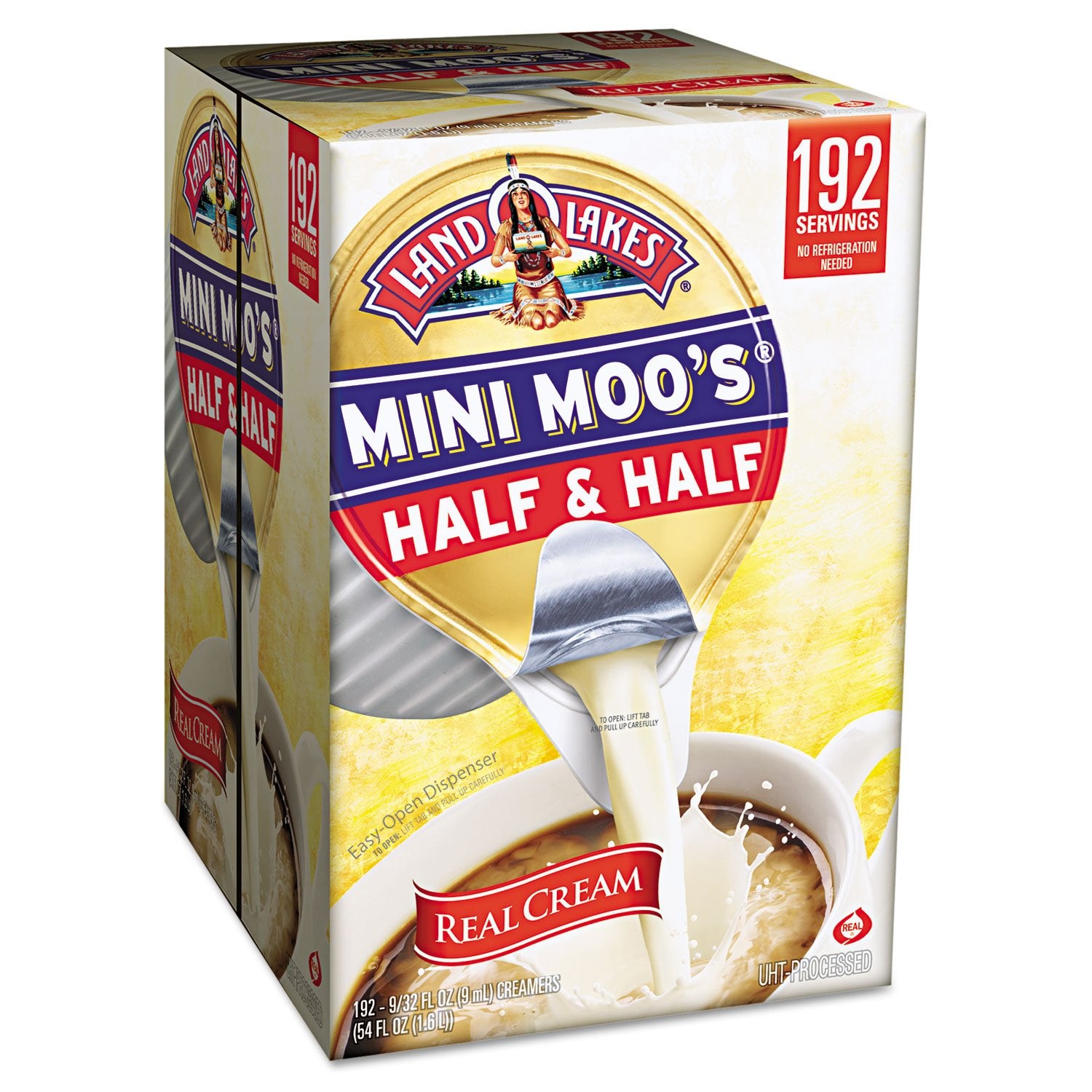Land O'Lakes 827976 Mini Moo's Half & Half, .3 oz, 192/Carton