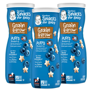 Gerber Graduates Puffs - Blueberry - 1.48 Oz - 3 Pk