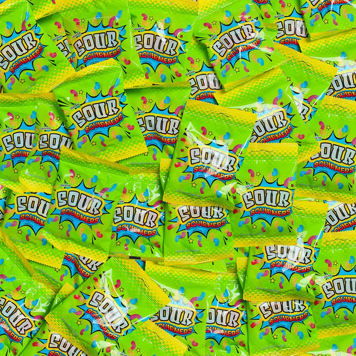 Sour Gummy Worms Bulk Pack - 40 Packs - Individually Wrapped Candy Bags For Kids, Parties, School, And Travel | Assorted Flavors