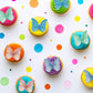 Gyufise 48Pcs Edible Butterfly Cupcake Toppers Watercolor Butterfly Cake Decorations Wafer Paper Butterfly Dessert Decoration Fo