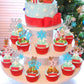 24 Pcs Snowflake Boy Or Girl Cupcake Toppers Glitter He Or She Snoweflake Cupcake Picks Gender Reveal Cake Decorations For Winte