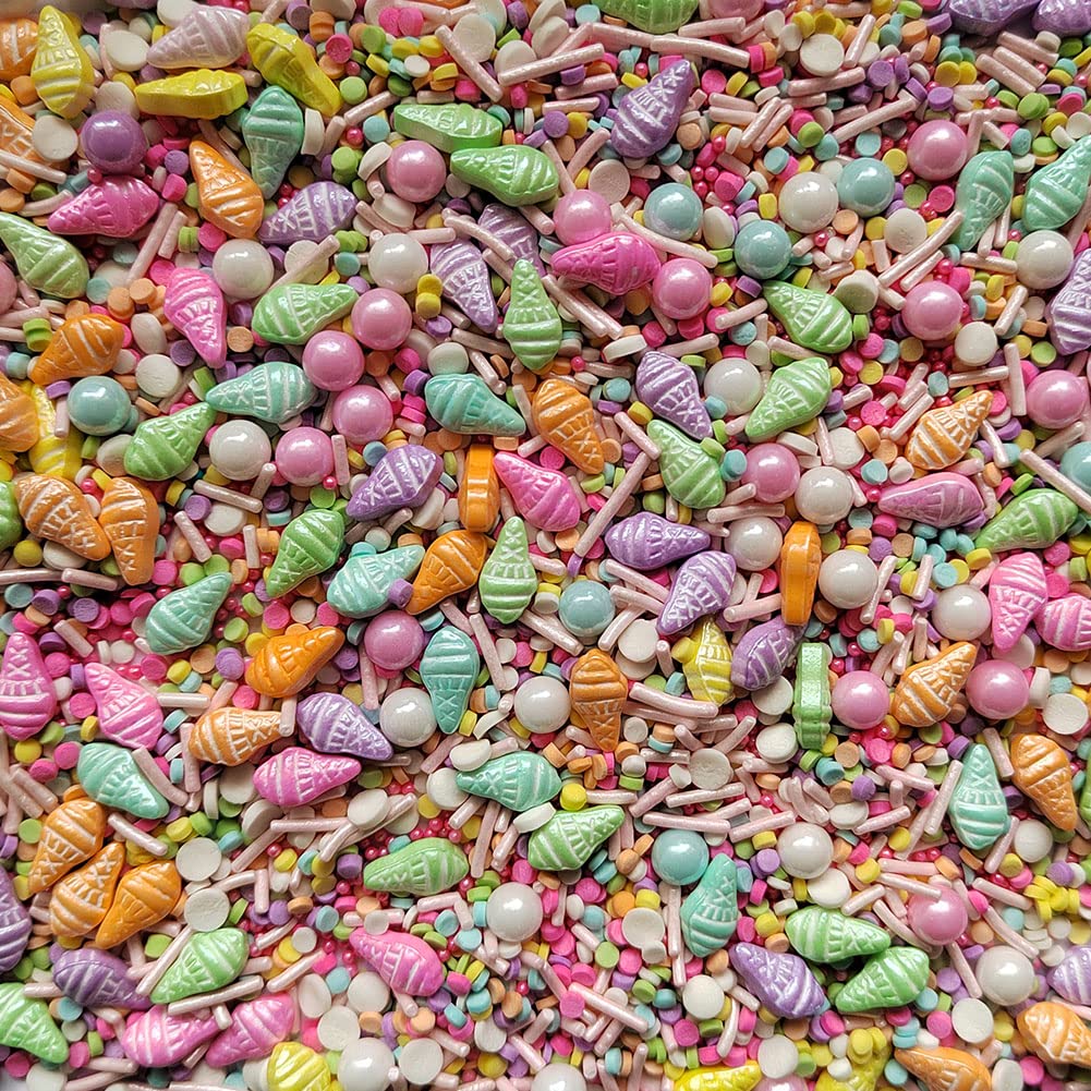 Eastron Edible Summer Sprinkles Ice Cream Sprinkles Candy Baking Cake Cupcake Toppers Cookie Dessert Decorations for Halloween C
