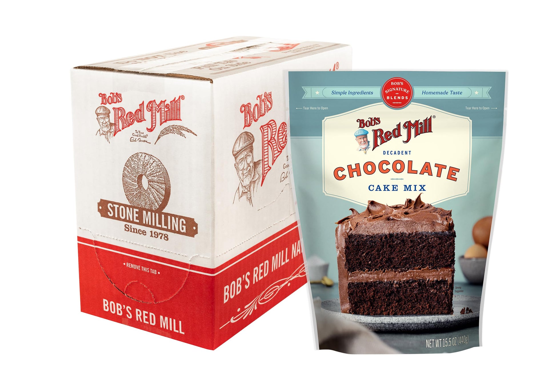 Bob'S Red Mill Signature Chocolate Cake Baking Mix, 15.5Oz (Pack Of 4) - Non Gmo, Kosher