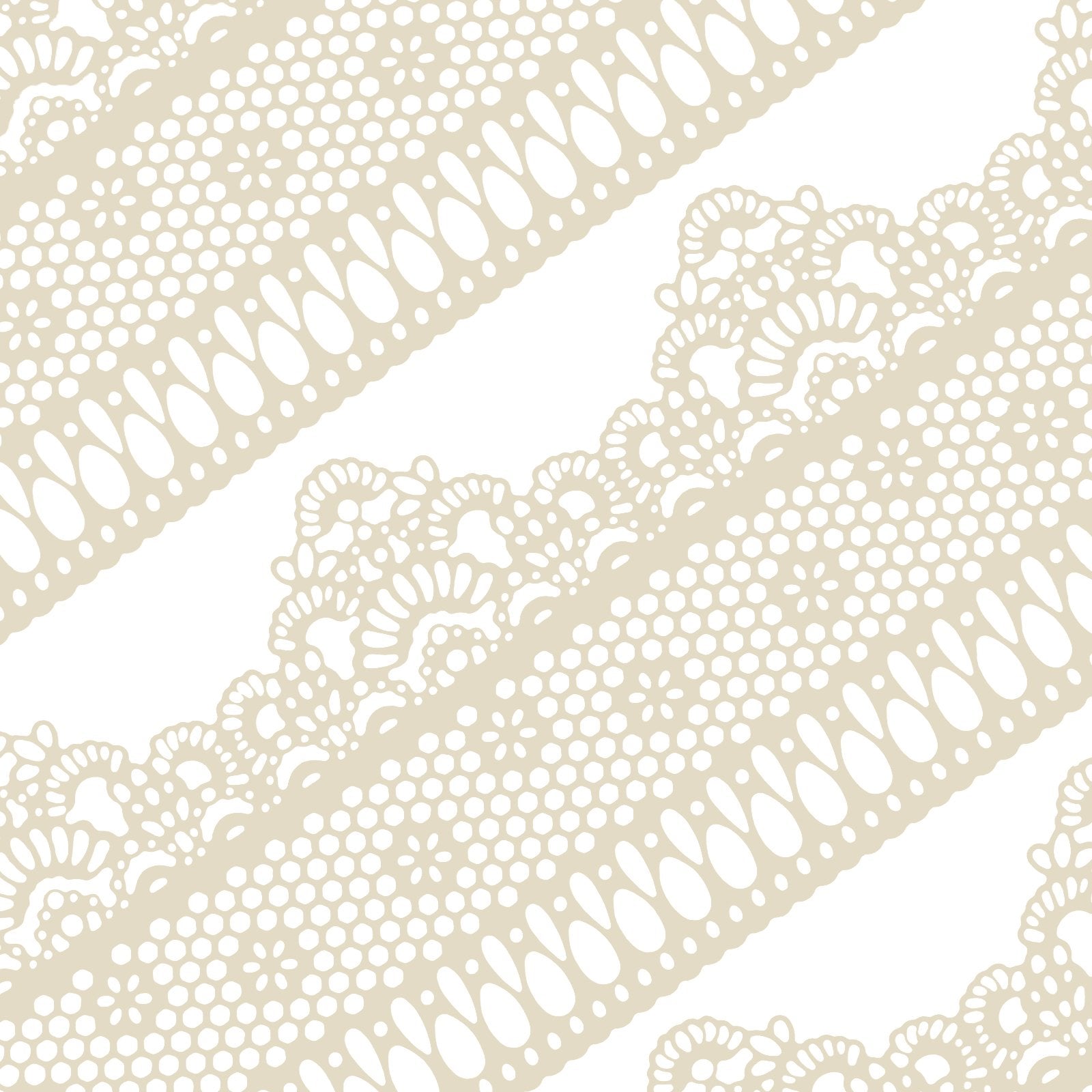 FUNSHOWCASE Edible Cake Lace Lattice Set, Small Daisy, 14-inch, Ivory White, 10-piece, Model 2155