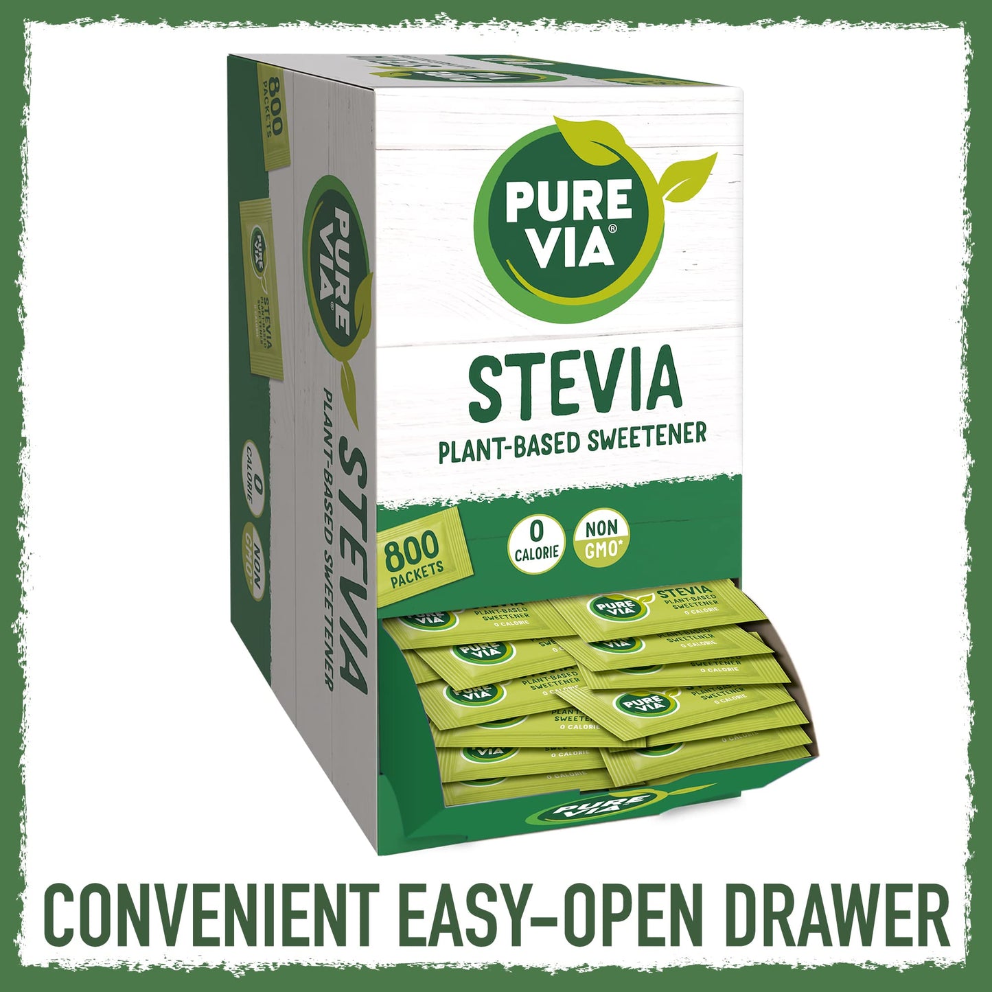 Pure Via Stevia Sweetener 28.2Oz (800 Packets)