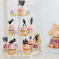 Gyufise 24 Pack Never Grow Up Cupcake Toppers Star Glitter Neverland P Pan Cupcake Picks Night Fairy Tales Elf Girl Cake Decorat