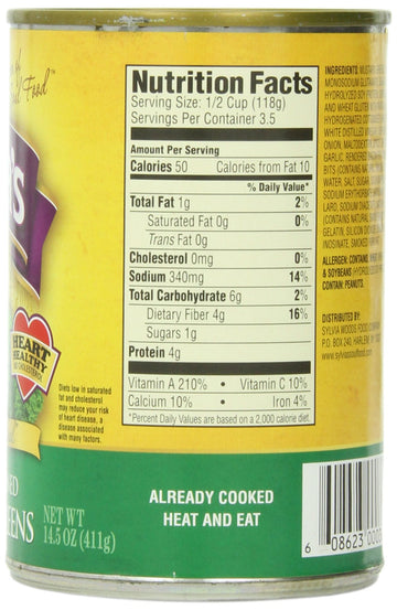 Sylvias Mustard Greens Ssnd, 14.5 Oz