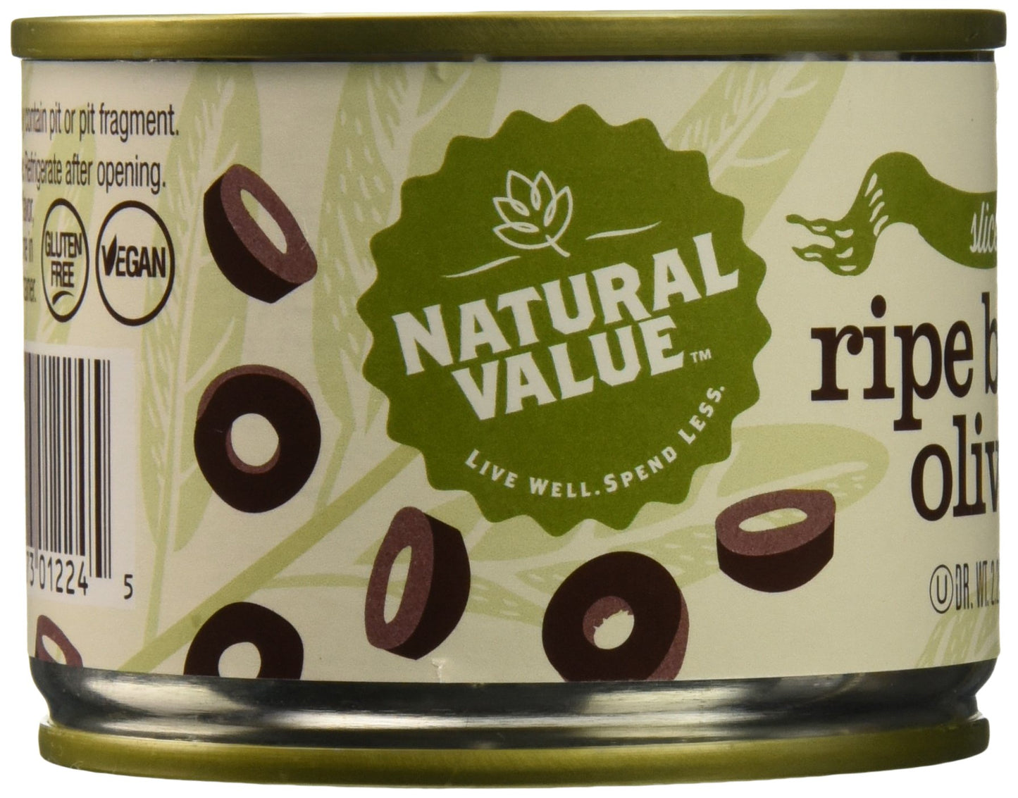 Natural Value Ripe Sliced Black Olives (24X2.25Oz)