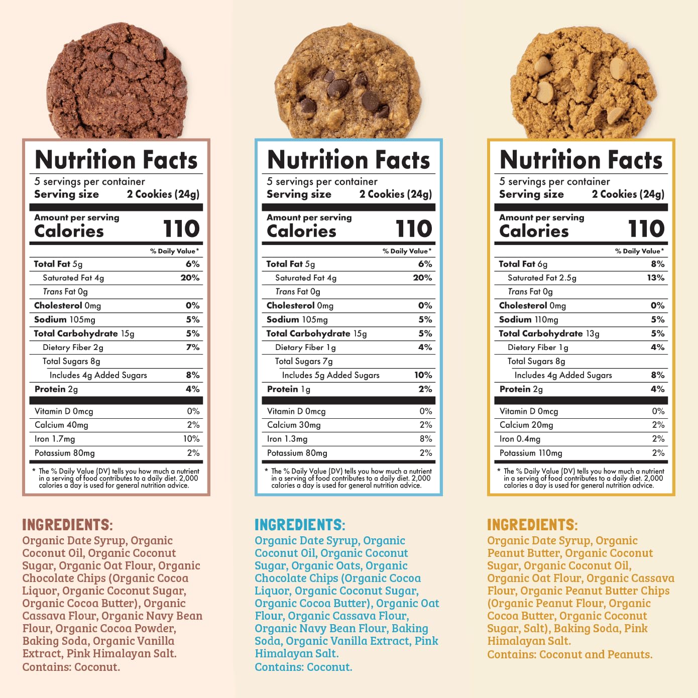 Skout Organic Soft Baked Cookie Variety Pack (3 Pack) | Soft Baked Cookies | Plant-Based | Vegan | Gluten, Dairy, & Soy Free (3