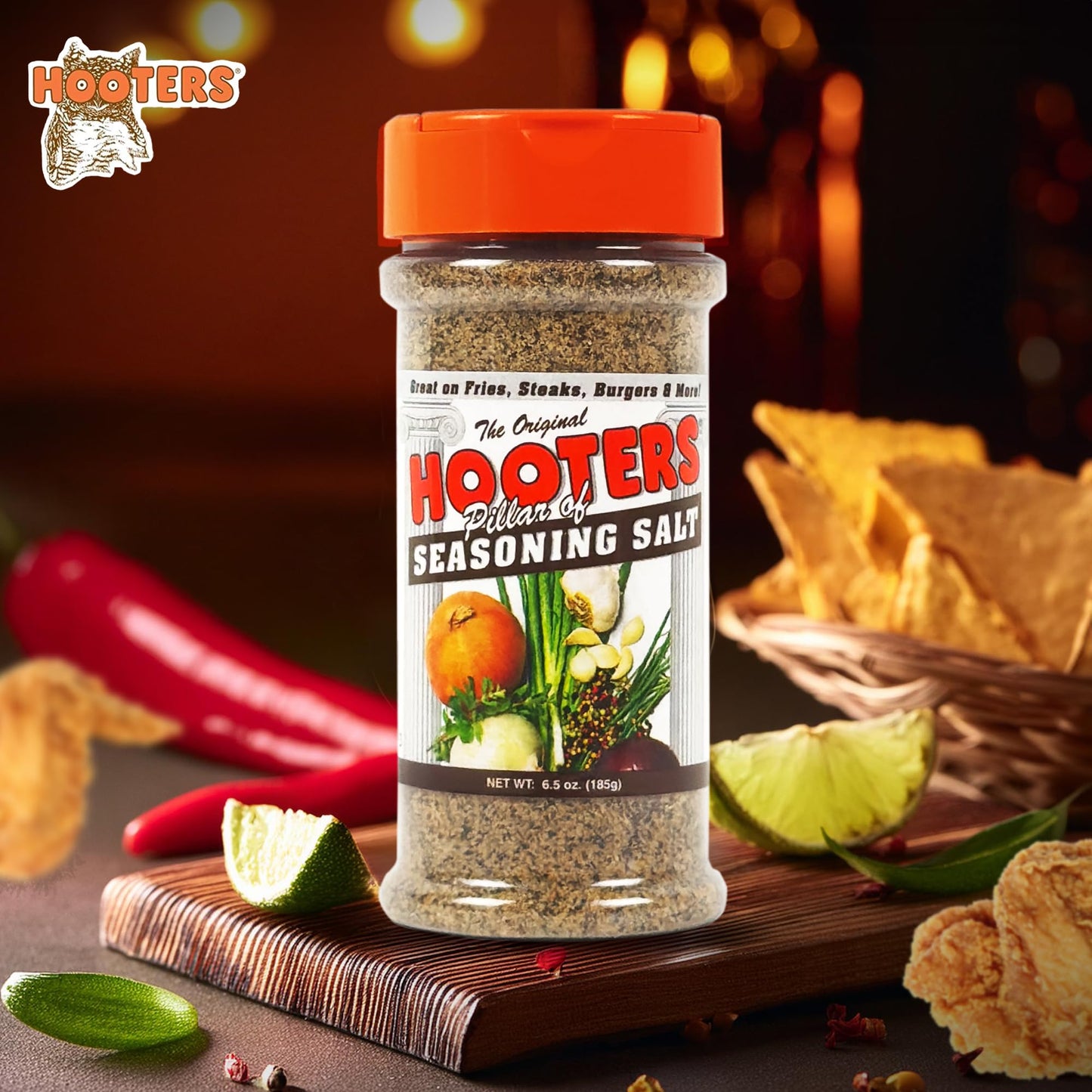 Hooters Seasoning Salt Pillar 6.5 oz