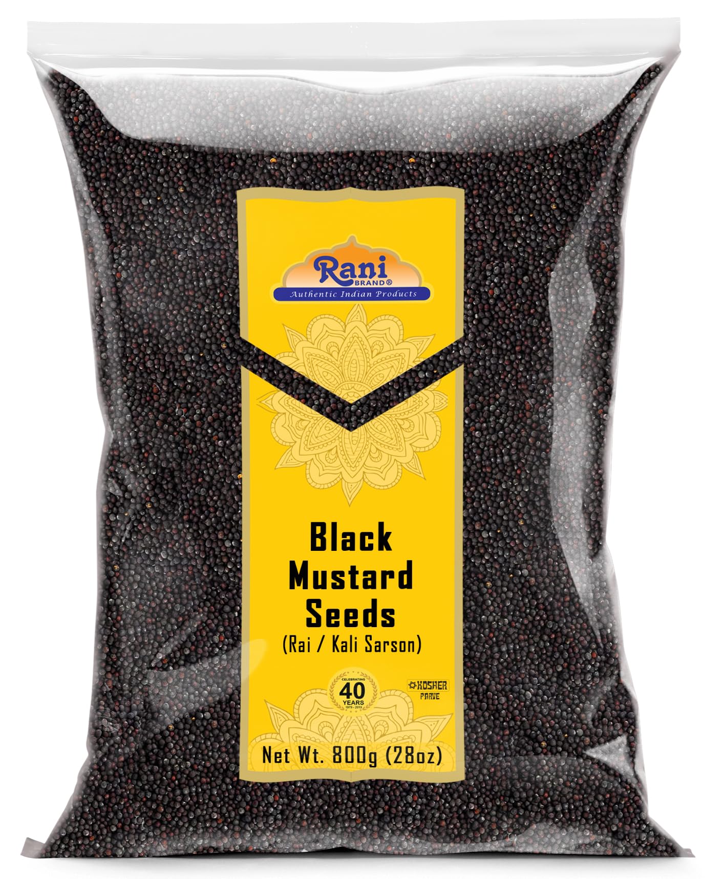 Rani Black Mustard Seeds Whole Spice (Kali Rai) 28Oz (800G) All Natural ~ Gluten Friendly | Non-Gmo | Vegan | Indian Origin