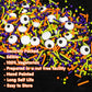 Edible Halloween Sprinkles,Black White Eyes Purple Green Orange and Black Pearls and Jimmies Mixed,130g/4.58ounce,Monster Sprink