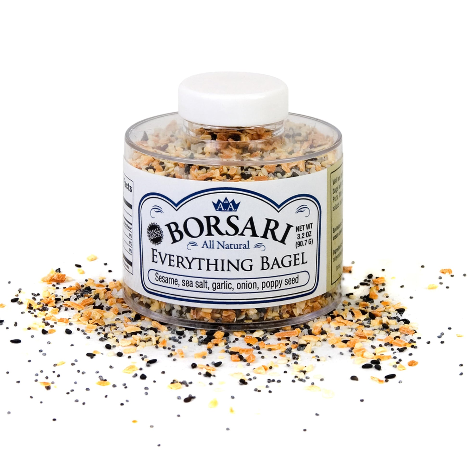 BORSARI Everything Bagel Seasoning - Gluten Free, Keto Friendly - 3.2 oz