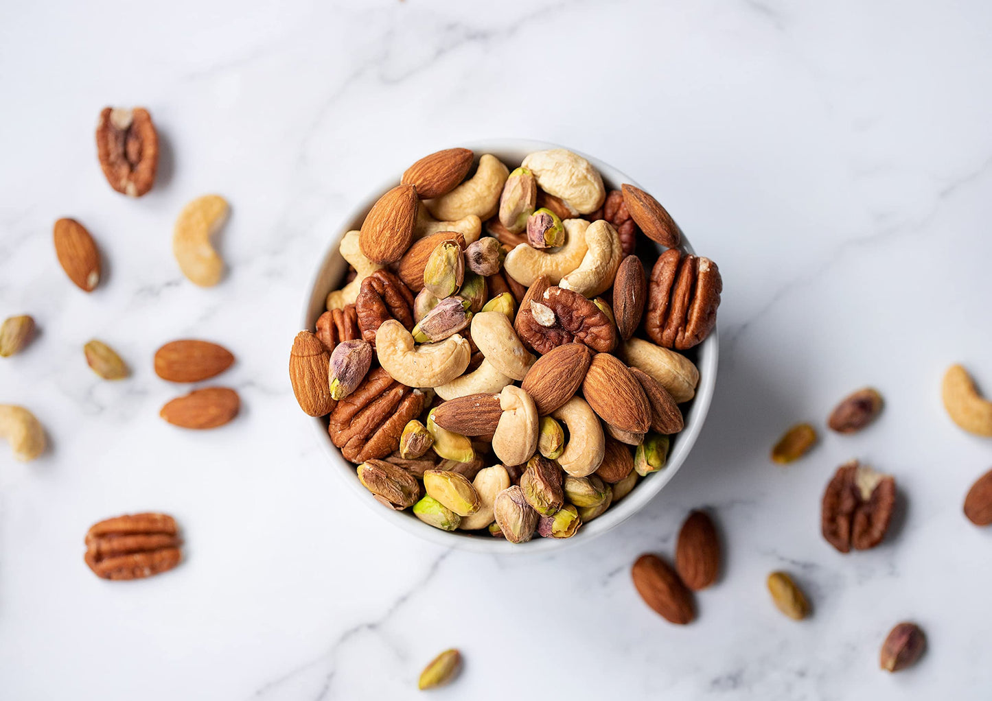 Food To Live Enhanced Four Nuts Mix, 16 Pounds – A Blend Of Dry Roasted Pistachios, Almonds, Pecans, Cashews, And Almonds With Himalayan Salt, Protein Rich Trail Mix, Healthy Vegan Snack, No Oil Added
