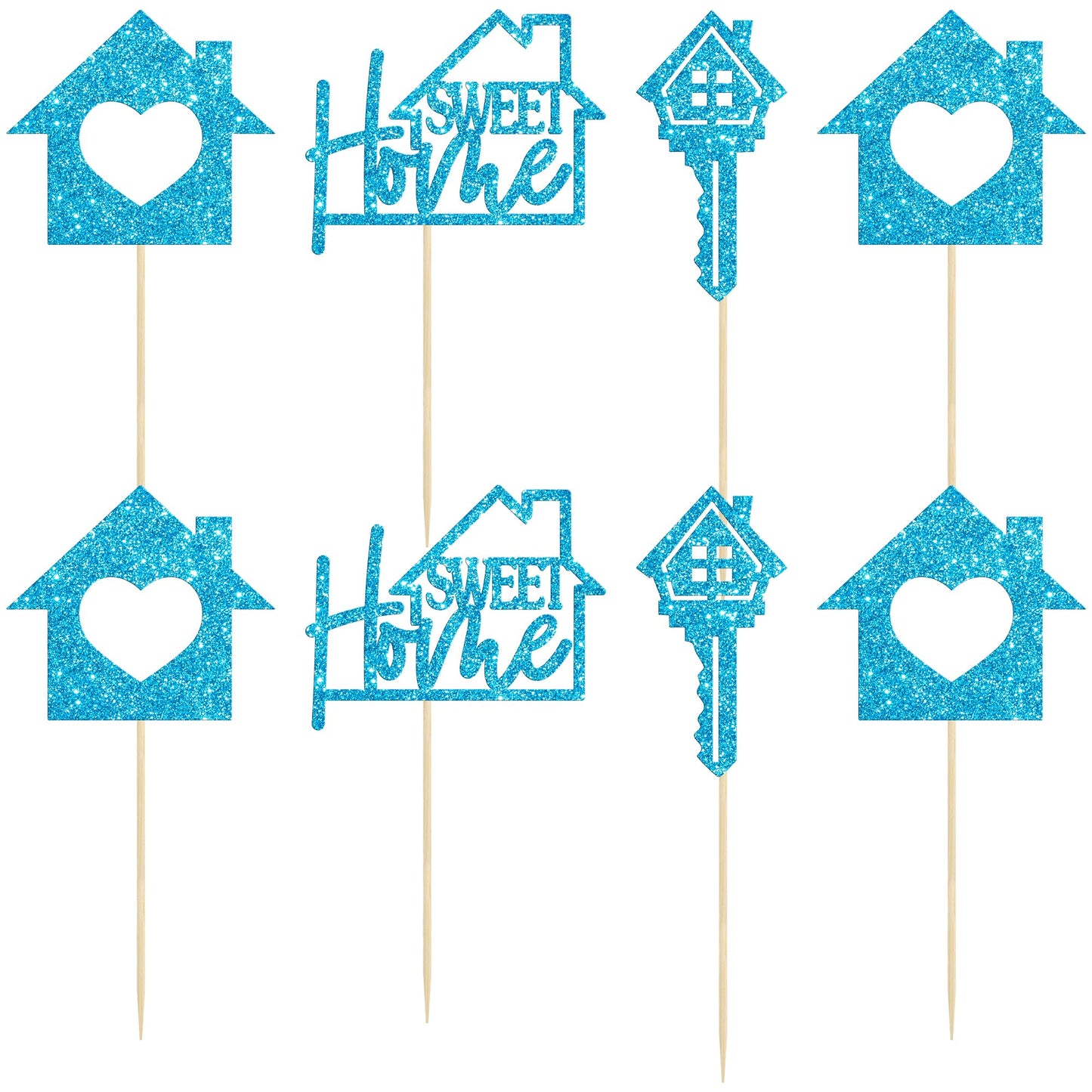 Gyufise 24 Pack Sweet Home Cupcake Toppers House Warming Decorations Welcome New Home Cupcake Picks For Housewarming Party Cake