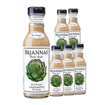 BRIANNAS - Home Style Real French Vinaigrette - Fine Salad Dressing made with Premium Ingredients - Gluten Free, Kosher, No Suga