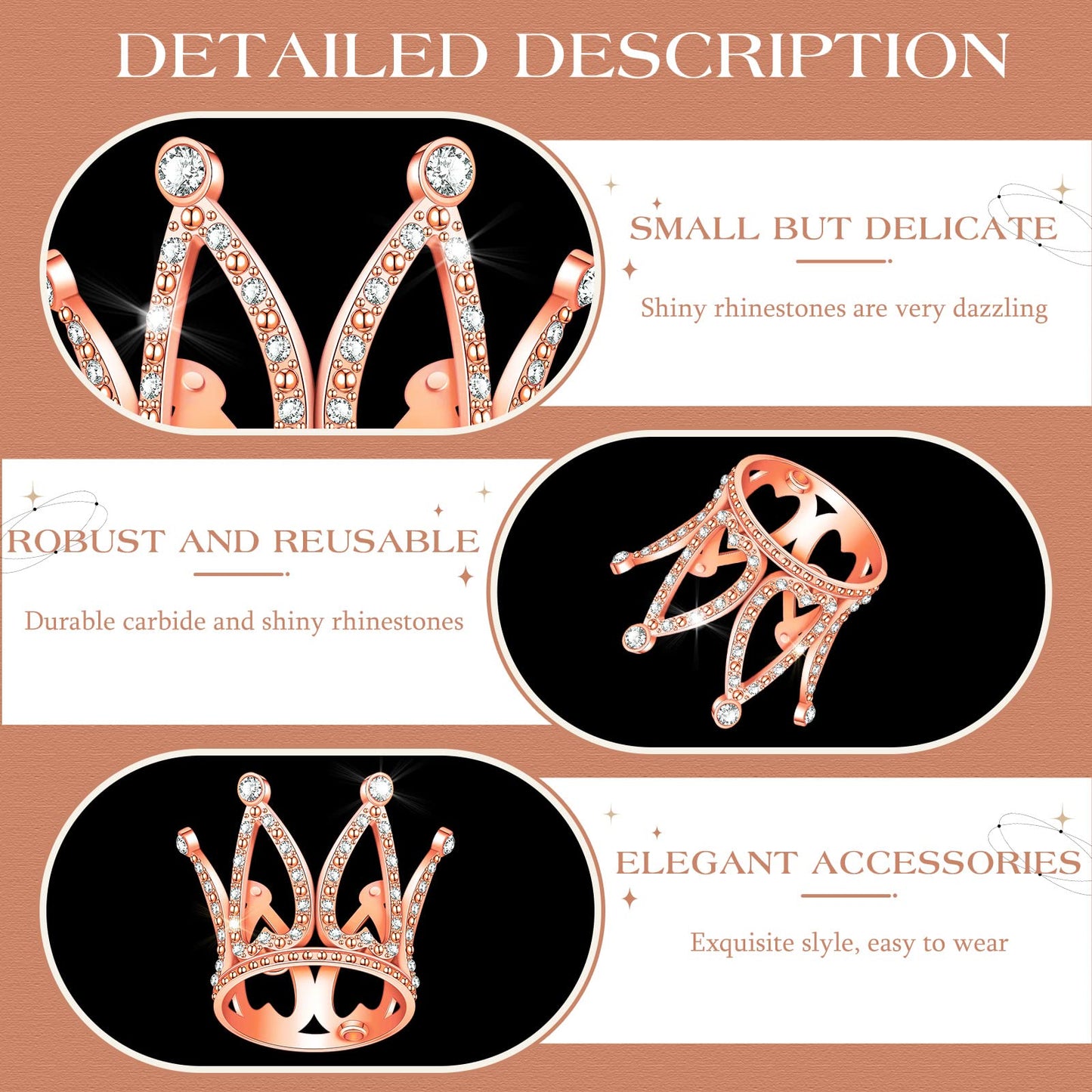 12 Pieces Crown Cake Topper Mini Baby Crown Tiny Queen Crown Small Princess Headpiece Cake Decoration For Women Lady Girl Bridal