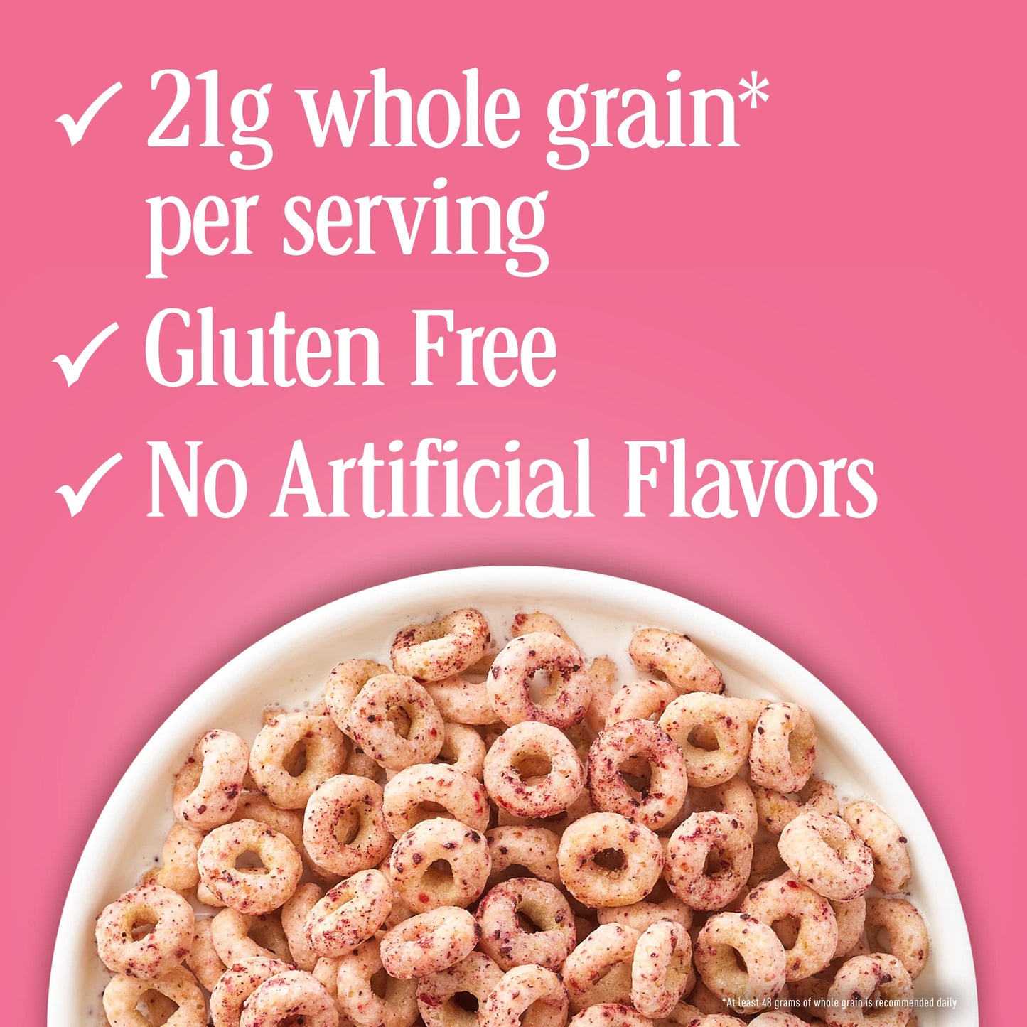 Very Berry Cheerios Cereal, Limited Edition Happy Heart Shapes, Heart Healthy Cereal With Whole Grain Oats, Large Size, 14.5 Oz