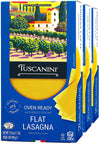 Tuscanini Oven Ready Authentic Italian Flat Lasagna, 3 Pack, 17.6oz Total, Made with Premium Durum Wheat