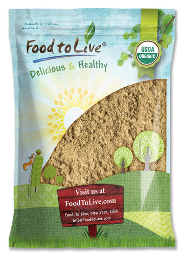 Food to Live Organic Toasted Pumpkin Seeds Protein Powder, 5 Pounds - 60% Protein, Non-GMO, Pure, Plant Based,Vegan, Kosher, Bul