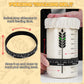 Tanedar Sourdough Starter Jar Kit, 40OZ Glass, 2 Pack with Thermometer Strips & Sc r, Model TD-SSR-Jar