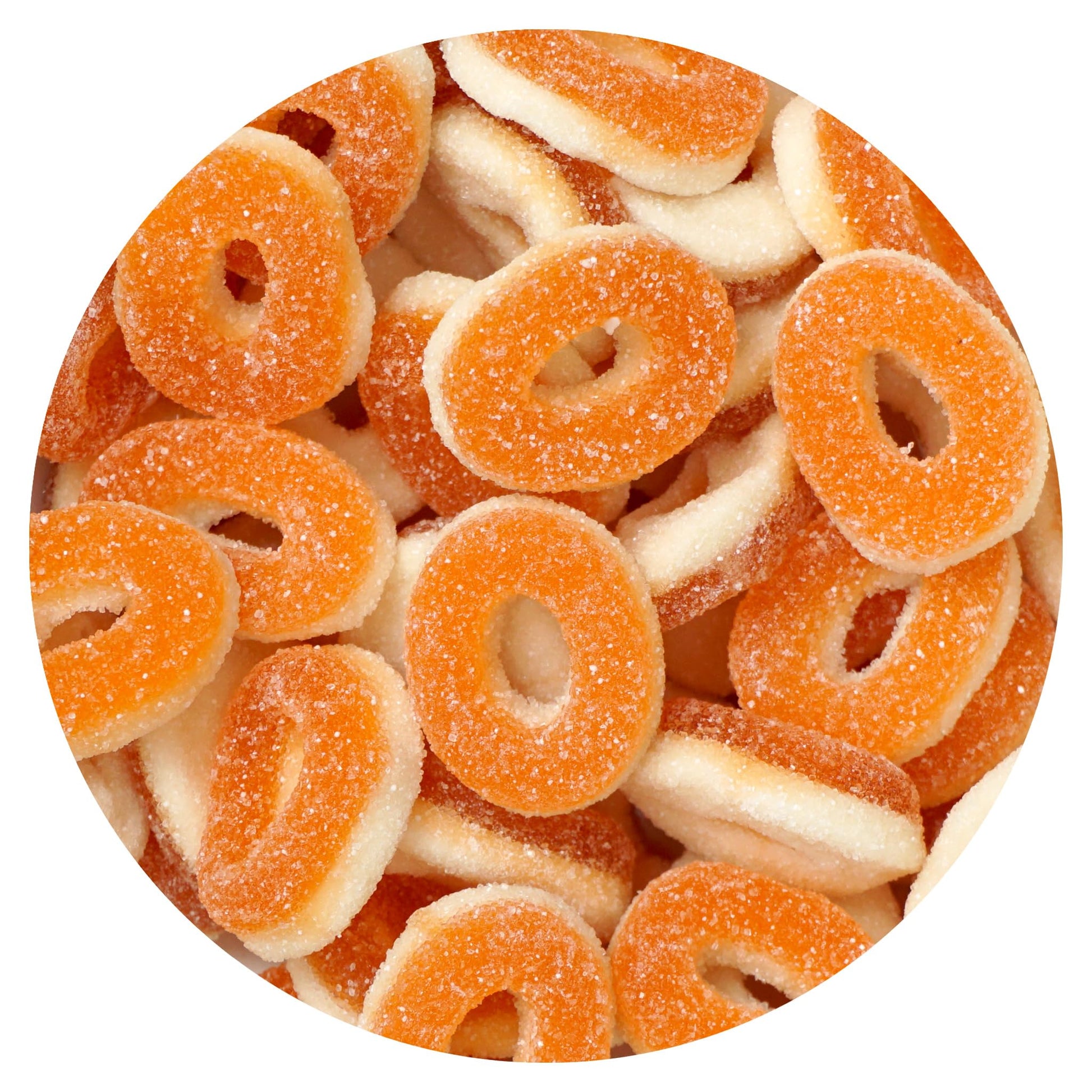 The Hampton Candy Company Peach Rings Gummy Candy, 1 Pound Bag