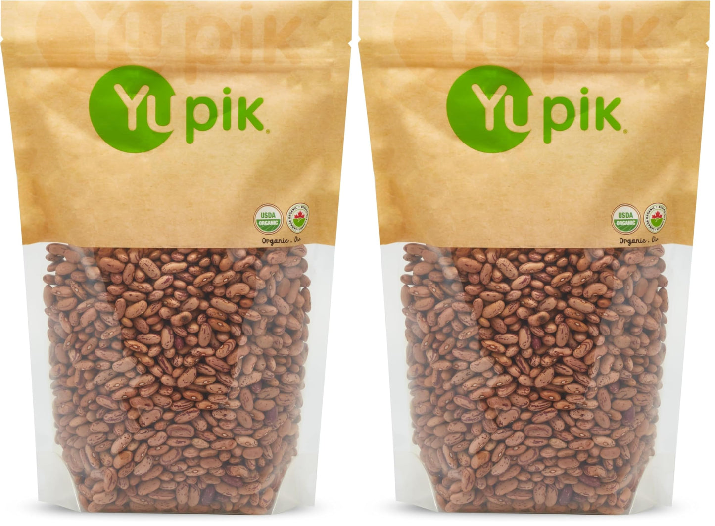 Yupik Organic Pinto Beans, 2.2 lb,35.2 Ounce, Non-GMO, Vegan, Gluten-Free (Pack of 2)