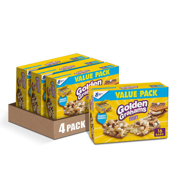 Golden Grahams S'Mores Chocolate Marshmallow Breakfast Bars, 16 Bars (Pack Of 4)
